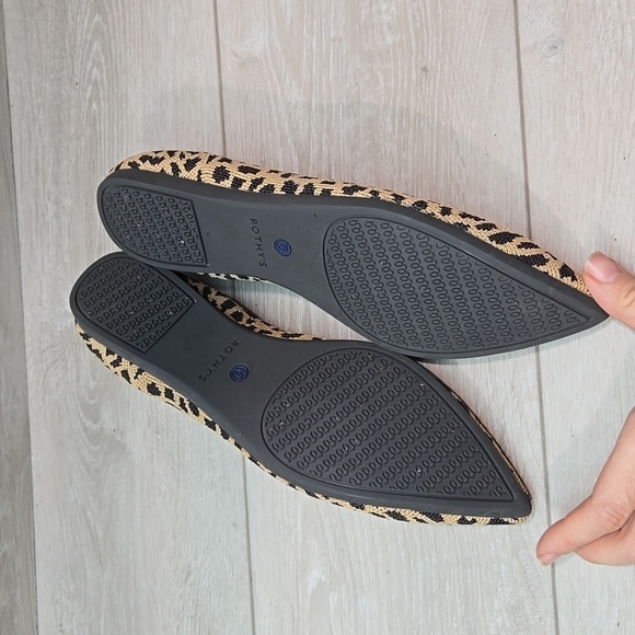 Rothy's Women Leopard Animal Print The Pointed toe flats ballet shoes sz 9.5 - Picture 10 of 13
